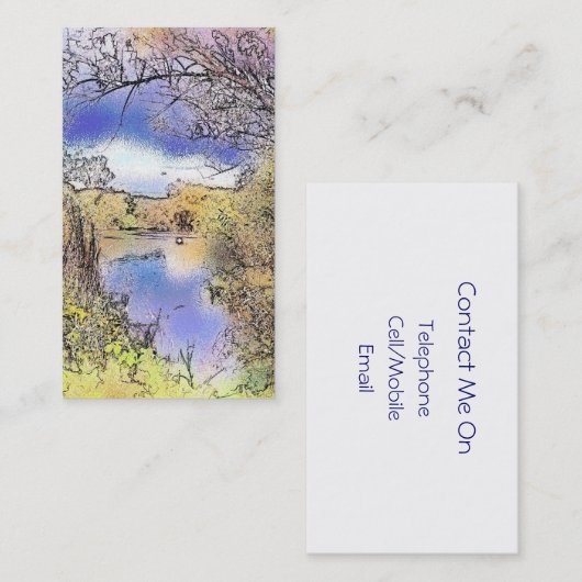 UITZICHTEN VAN ENGLAND VISITEKAARTJE (Voorkant / Achterkant)