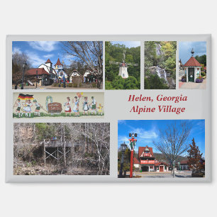 Uitzichten van Helen Georgia Alpine Village Magneet