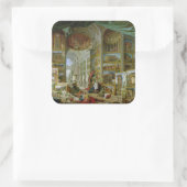 Uitzichten van het Oude Rome, 1758 Vierkante Sticker (Tas)