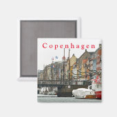 Uitzichten van Kopenhagen. Nyhavn BLZ. 2. Magneet (Voorkant / Achterkant)