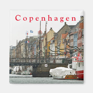 Uitzichten van Kopenhagen. Nyhavn. P. 2. Magneet