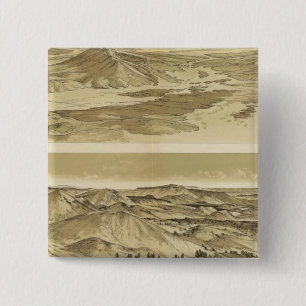Uitzichten van Mount Trumbull en Mount Emma Vierkante Button 5,1 Cm