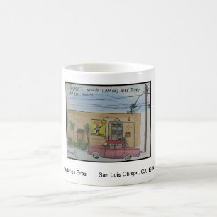 Uitzichten van San Luis Obispo, CA, Cattaneo Bros. Koffiemok