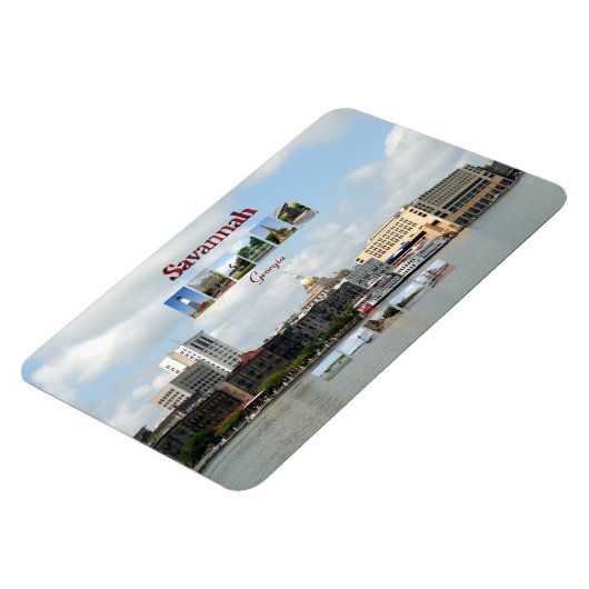 Uitzichten van Savannah, Georgia Magneet (Linkerzijde)