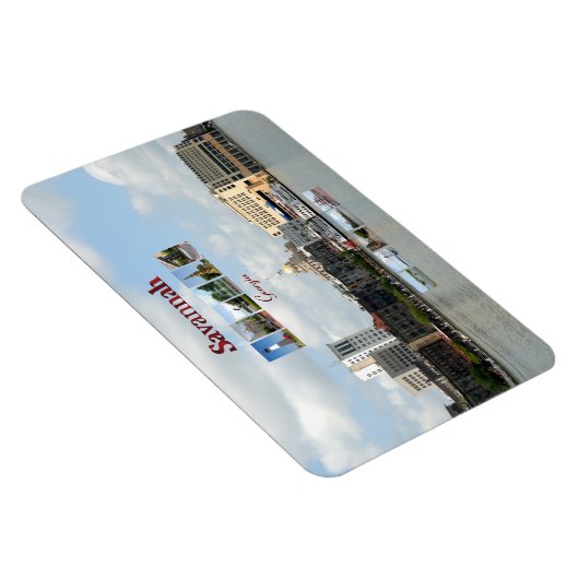 Uitzichten van Savannah, Georgia Magneet (Rechterzijde)