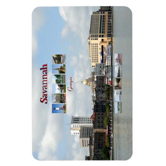 Uitzichten van Savannah, Georgia Magneet (Verticaal)