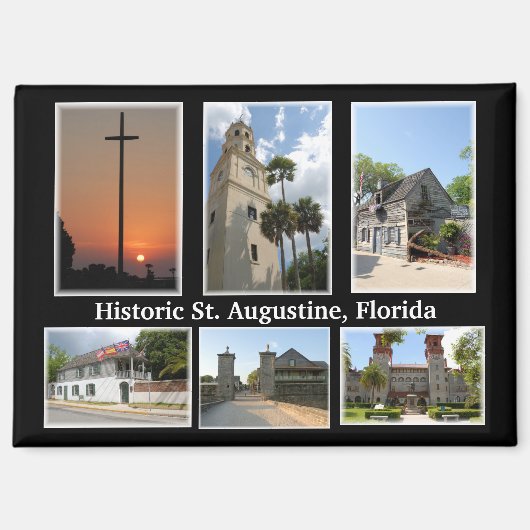 Uitzichten van St. Augustine Florida Magnet (Voorkant)