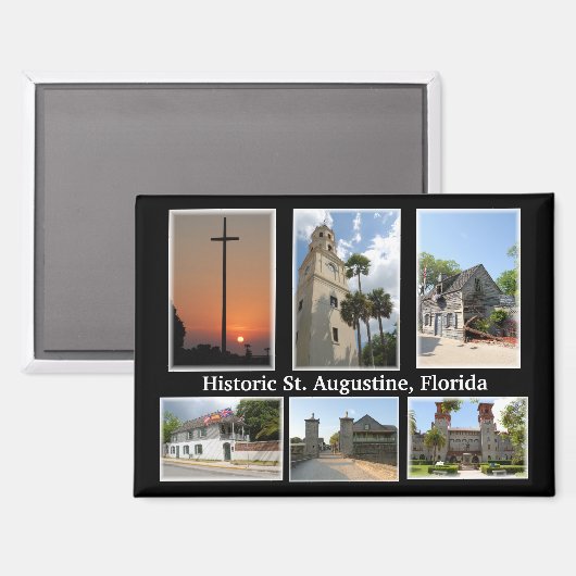 Uitzichten van St. Augustine Florida Magnet (Voorkant / Achterkant)