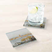 Uitzichten van Stockholm Glazen Onderzetter (Schuin)