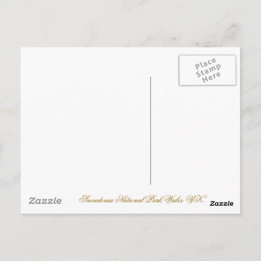 UITZICHTEN VAN WALES BRIEFKAART (Achterkant)