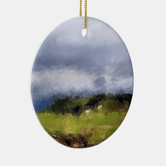 UITZICHTEN VAN WALES KERAMISCH ORNAMENT (Rechts)