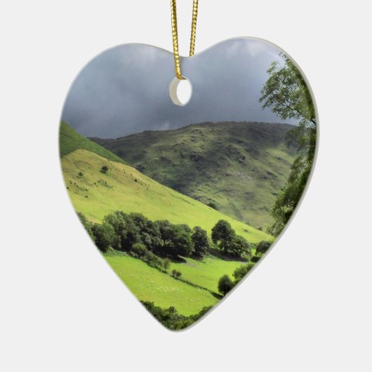 UITZICHTEN VAN WALES KERAMISCH ORNAMENT (Links)