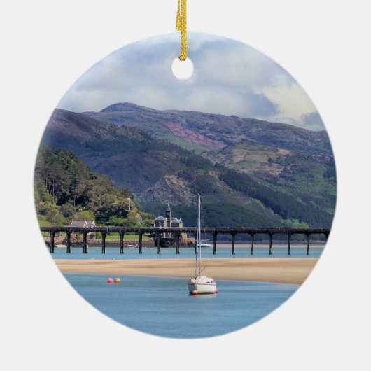 UITZICHTEN VAN WALES KERAMISCH ORNAMENT (Achterkant)