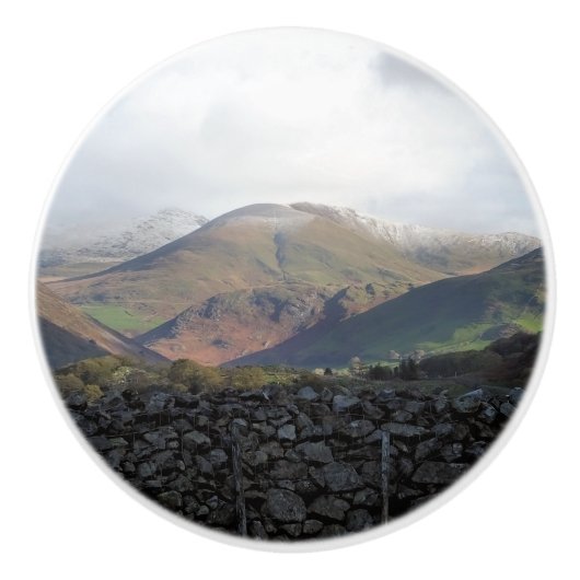 UITZICHTEN VAN WALES KERAMISCHE KNOP (Voorkant)