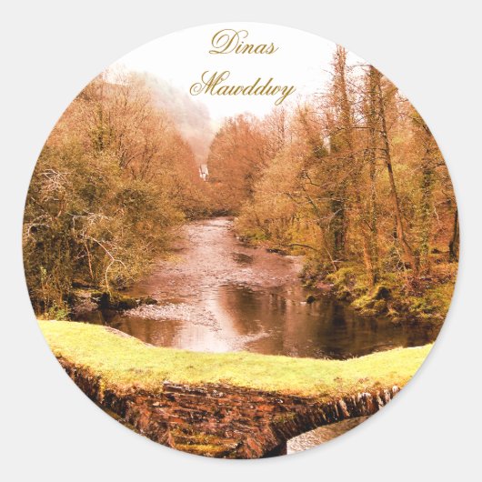 UITZICHTEN VAN WALES RONDE STICKER (Voorkant)