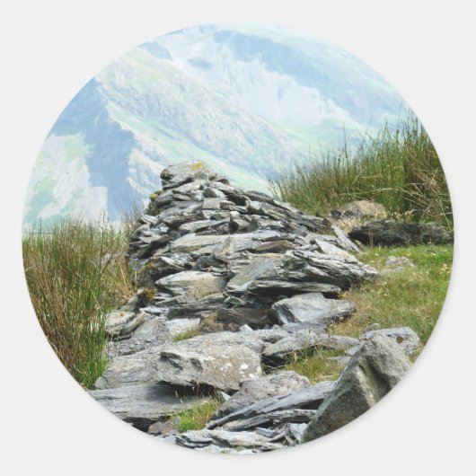 UITZICHTEN VAN WALES RONDE STICKER (Voorkant)