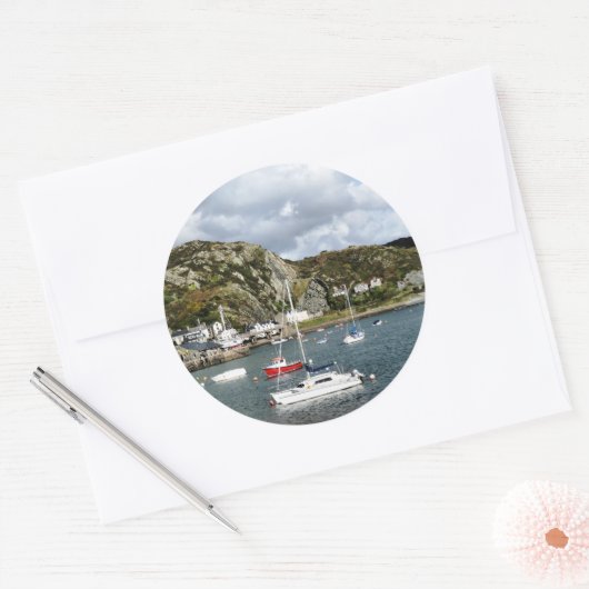 UITZICHTEN VAN WALES RONDE STICKER (Envelop)