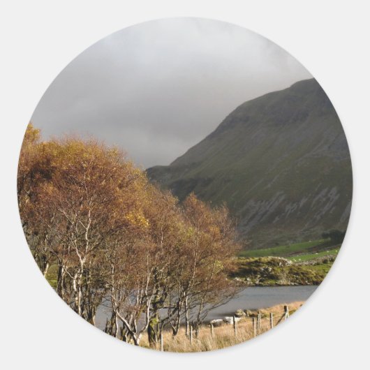 UITZICHTEN VAN WALES RONDE STICKER (Voorkant)