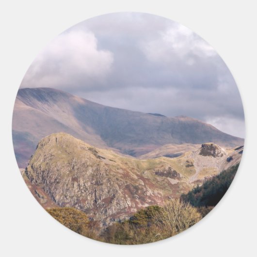 UITZICHTEN VAN WALES RONDE STICKER (Voorkant)