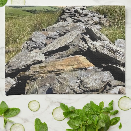 UITZICHTEN VAN WALES THEEDOEK (Gevouwen)