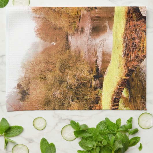 UITZICHTEN VAN WALES THEEDOEK (Gevouwen)