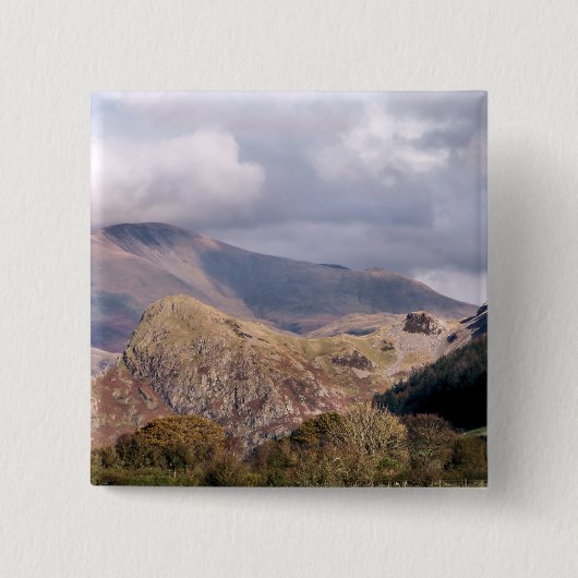 UITZICHTEN VAN WALES VIERKANTE BUTTON 5,1 CM (Voorkant)