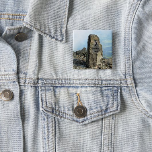 UITZICHTEN VAN WALES VIERKANTE BUTTON 5,1 CM (In situ)