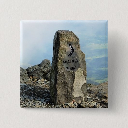 UITZICHTEN VAN WALES VIERKANTE BUTTON 5,1 CM (Voorkant)