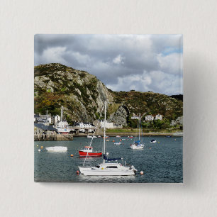 UITZICHTEN VAN WALES VIERKANTE BUTTON 5,1 CM