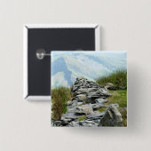 UITZICHTEN VAN WALES VIERKANTE BUTTON 5,1 CM (Voorkant /achterkant)