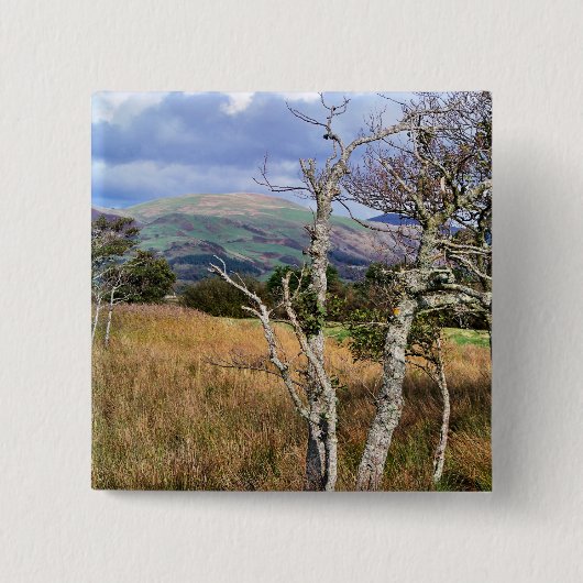 UITZICHTEN VAN WALES VIERKANTE BUTTON 5,1 CM (Voorkant)