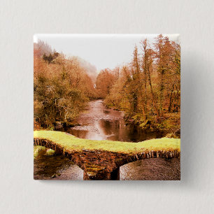 UITZICHTEN VAN WALES VIERKANTE BUTTON 5,1 CM