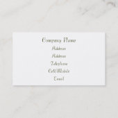 UITZICHTEN VAN WALES VISITEKAARTJE (Achterkant)