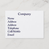 UITZICHTEN VAN WALES VISITEKAARTJE (Achterkant)