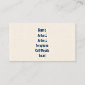 UITZICHTEN VAN WALES VISITEKAARTJE (Achterkant)