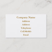 UITZICHTEN VAN WALES VISITEKAARTJE (Achterkant)