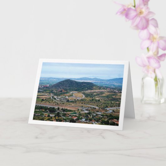 Uitzichten vanaf Lliria, Valencia, Spanje Kaart (Orchidee)