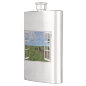 Uitzichten venster Koeien Galloway, Hip Flask Flacon (Links)