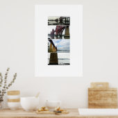 Uitzichten voor de brug over de voorgrond poster (Keuken)