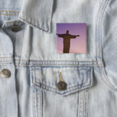 Uitzichtpunt, Christusbeeld bij Corcovado, 704 Vierkante Button 5,1 Cm (In situ)