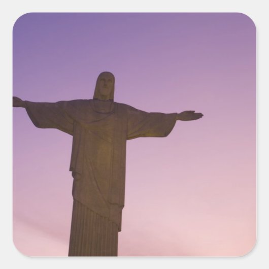 Uitzichtpunt, Christusbeeld bij Corcovado, 704 Vierkante Sticker (Voorkant)