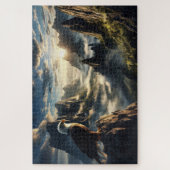 Uitzichtpunt Golden Eagle, realistisch, rotsachtig Legpuzzel (Verticaal)