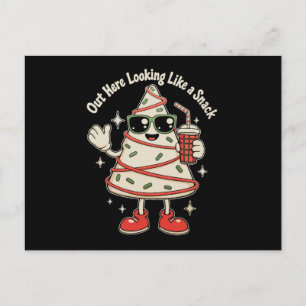 Uitziend als een snack kerstboomcake feestdagenkaart