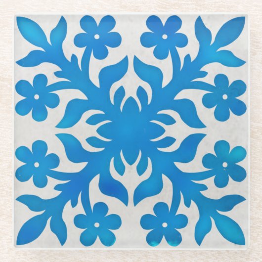  uitziend hawaïaans kantelpatroon glazen onderzetter (Voorkant)