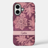 uitziende roze en Mauve gesimuleerde Damask Case-Mate iPhone Case (Achterkant)