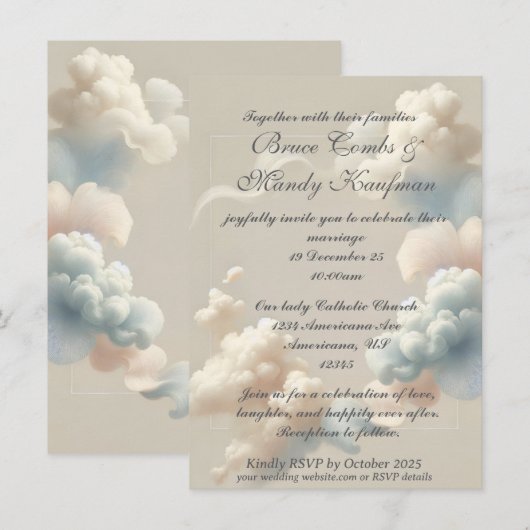 Uitziging Ethereal Bliss (geen folie) Kaart (Voorkant / Achterkant)