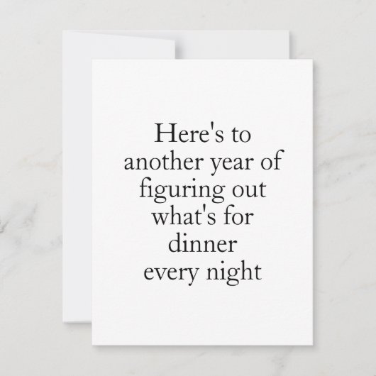 Uitzoeken Diner Humor Kaart voor koppels - Grappig (Voorkant)
