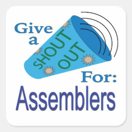 Uitzoeken voor Assemblers Square Sticker