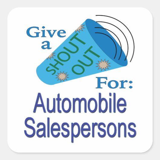 Uitzoeken voor autoverkopers vierkante sticker (Voorkant)