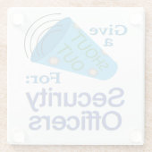 Uitzoeken voor beveiligingsfunctionarissen glazen onderzetter (Achterkant)